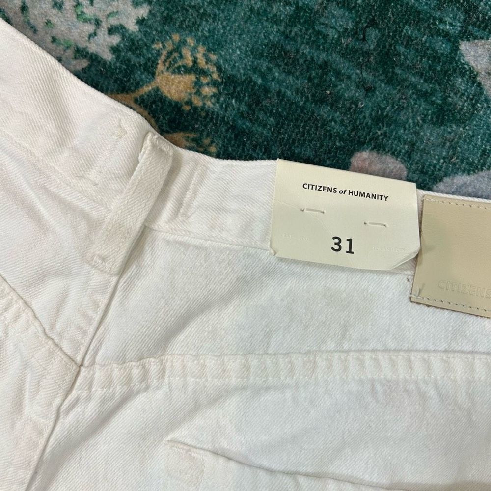 Citizens of Humanity White High-Waist Jean Shorts - Picture 12 of 16